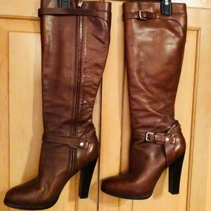 Ralph Lauren Brown/Burgundy Heeled Riding Boots